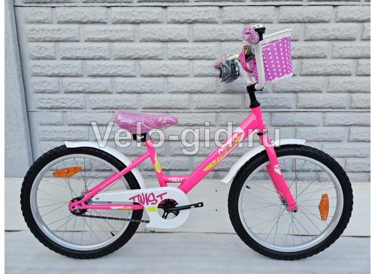 Детский велосипед Novatrack Twist 20" розовый